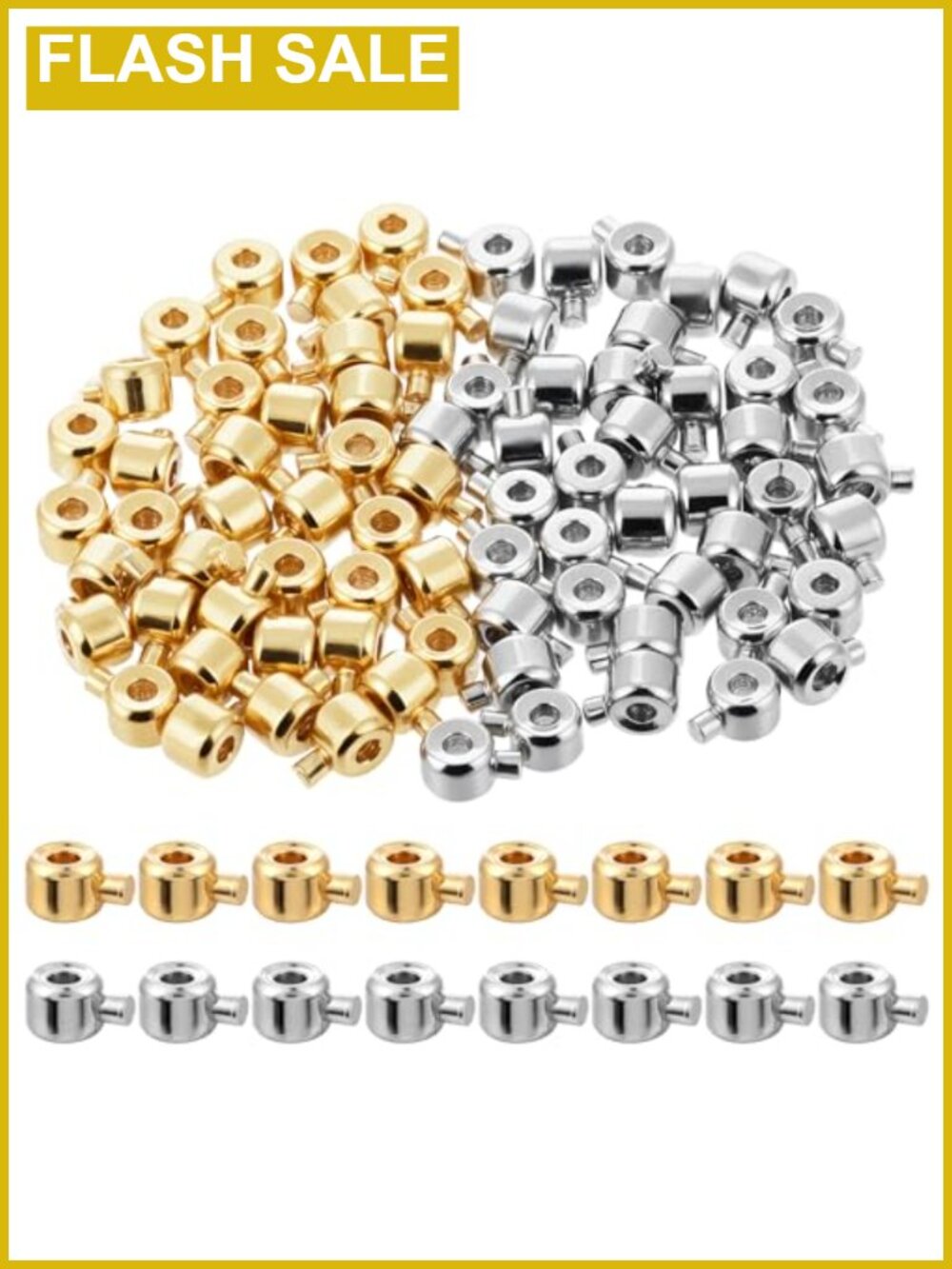 80 Pc Copper Crimp Beads 4.5mm Round Spacer Beads Jewelry Making DIY